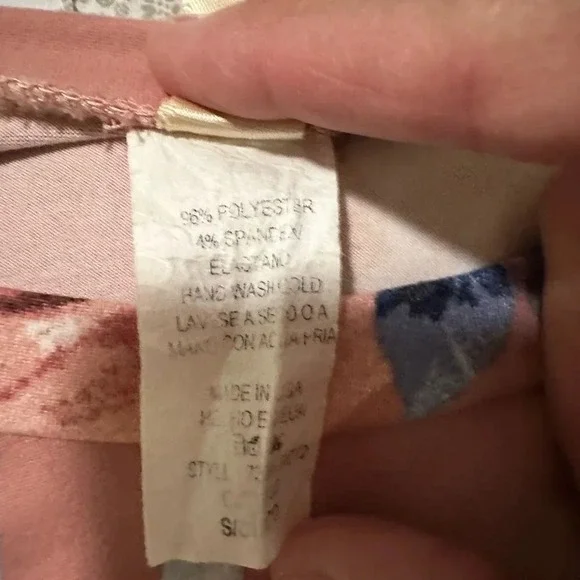 LARA Fashion Sz Small Cotton Floral Long Sleeve Dress Made in USA - Picture 4 of 4